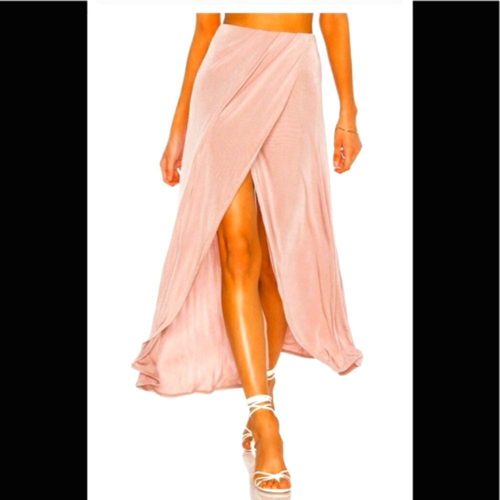 NWOT w/ flaw / FREE PEOPLE 'SMOKE & MIRRORS FAUX WRAP SKIRT'
